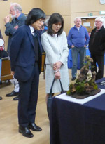 The Japanese Ambassador inspects the trees.