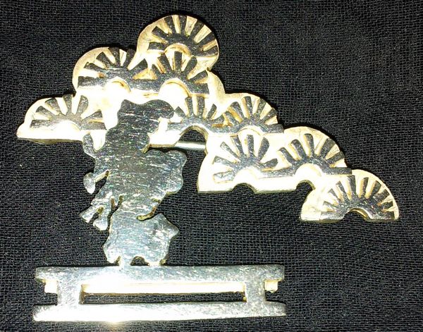 SBA silver brooch